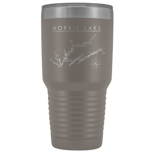 Norris Lake 30oz Lake Tumbler | Laser Etched | Lake Gift - Houseboat Kings