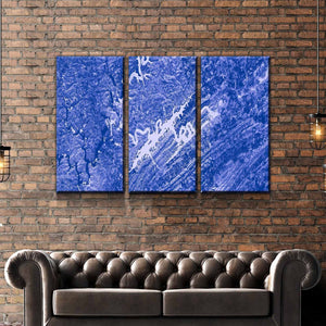 Norris Lake Art From Space | Calming Blue | Gallery Quality Canvas Wrap - Houseboat Kings
