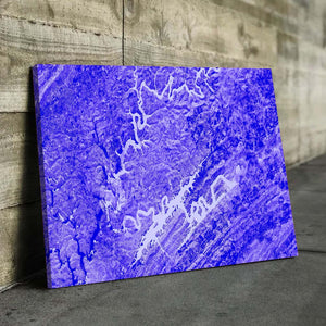 Norris Lake Art From Space | Regal Purple | Gallery Quality Canvas Wrap - Houseboat Kings