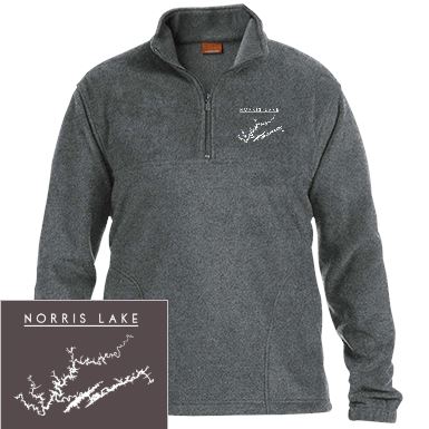 Norris Lake Embroidered Men's 1/4 Zip Fleece Pullover - Houseboat Kings