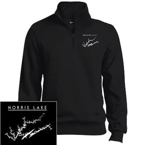 Norris Lake Embroidered Sport-Tek 1/4 Zip Sweatshirt - Houseboat Kings