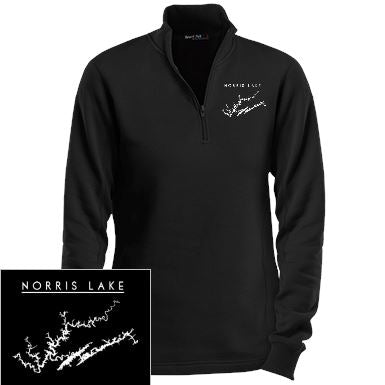 Norris Lake Embroidered Sport-Tek Ladies' 1/4 Zip Sweatshirt - Houseboat Kings