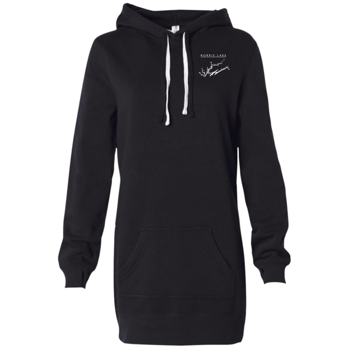 Norris Lake Embroidered Women's Hooded Pullover Dress - Houseboat Kings