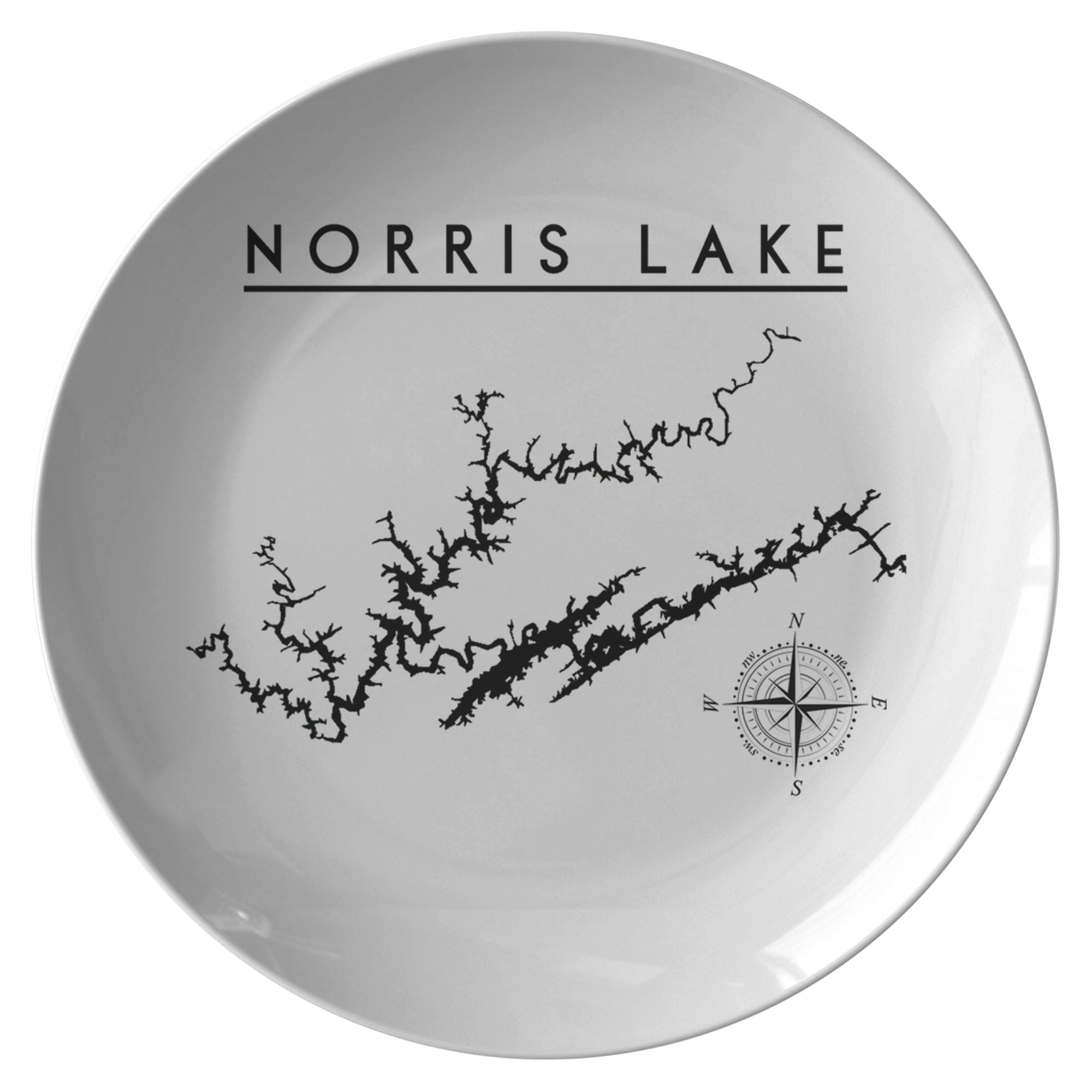 Norris Lake Plate | Printed | Lake Gift - Houseboat Kings