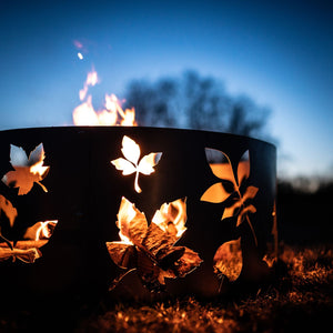 Personalized Fall Leaves Fire Pit Ring Personalized-7 
