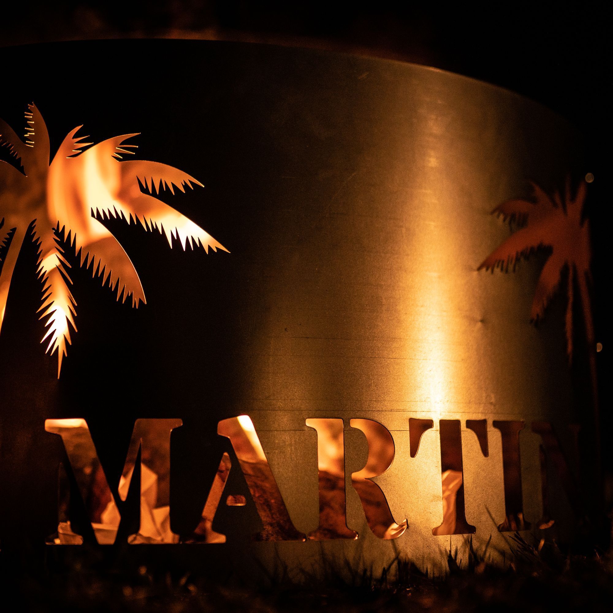 Personalized Tropical Fire Pit Ring Personalized-7 