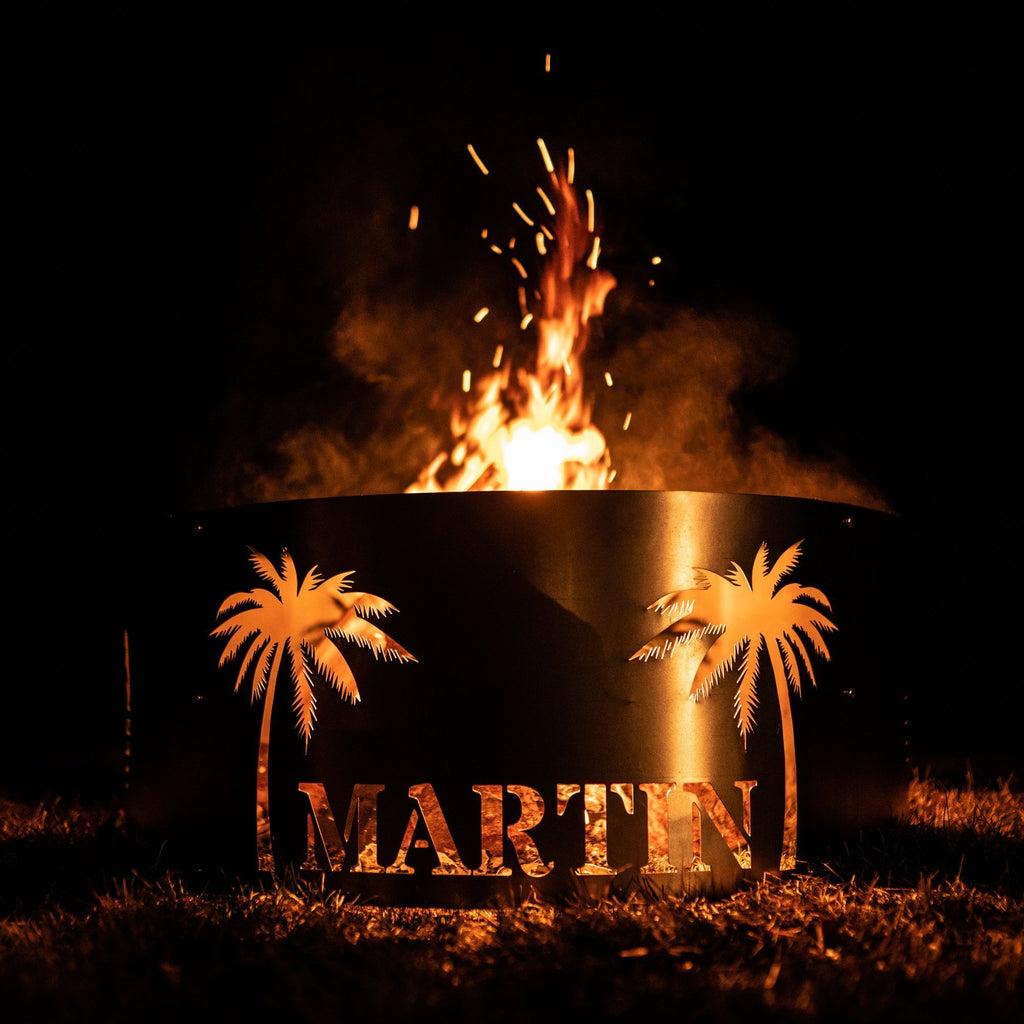 Personalized Tropical Fire Pit Ring Personalized-7 36 Tropical 