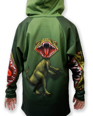 RAPTOR-IN-BLUE Hoodie Sport Shirt by MOUTHMAN® Kid's Clothing 