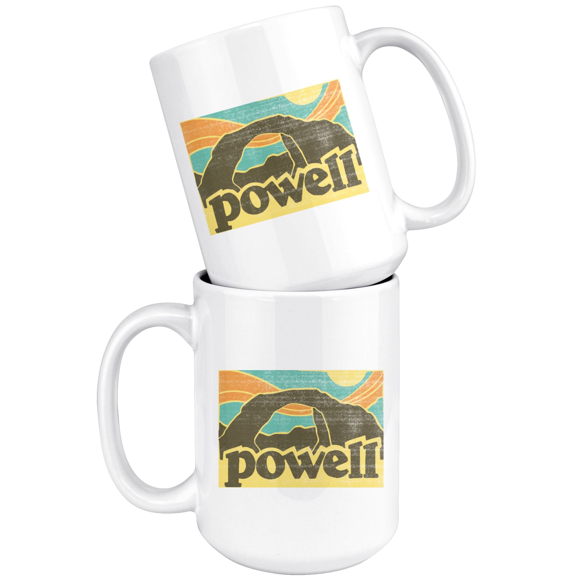 Retro Powell 15oz White Mug - Houseboat Kings