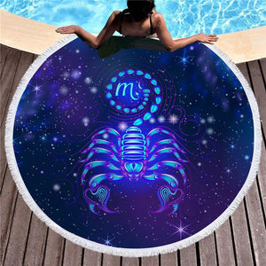 Scorpio Large Round Beach Towel for Adults Kids Home & Garden 