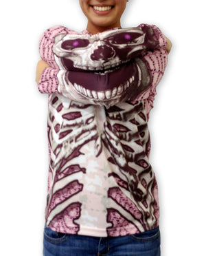 SKELETON in PINK Hoodie Chomp Shirt by MOUTHMAN® Kid's Clothing 