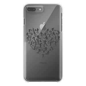 SKIING HEART_Grey Back Printed Transparent Hard Phone Case Accessories Apple iPhone 7-8 Plus Transparent Hard Case Transparent 