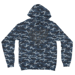 SKIING HEART_Grey Camouflage Adult Hoodie Apparel Blue Camo S 