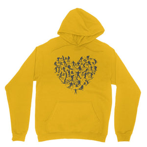 SKIING HEART_Grey Classic Adult Hoodie Apparel Gold XS 