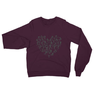 SKIING HEART_Grey Classic Adult Sweatshirt Apparel Burgundy S 