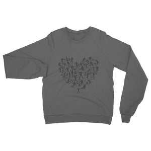 SKIING HEART_Grey Classic Adult Sweatshirt Apparel Dark Grey S 