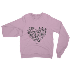 SKIING HEART_Grey Classic Adult Sweatshirt Apparel Light Pink S 