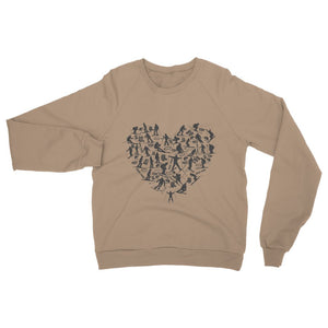 SKIING HEART_Grey Classic Adult Sweatshirt Apparel Nude S 