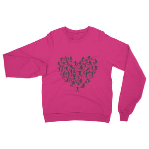 SKIING HEART_Grey Classic Adult Sweatshirt Apparel Safety Pink S 