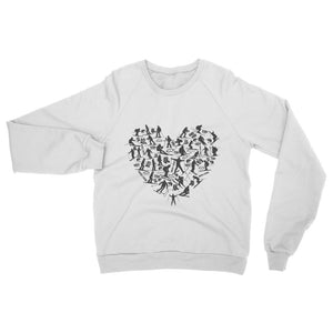 SKIING HEART_Grey Classic Adult Sweatshirt Apparel White S 