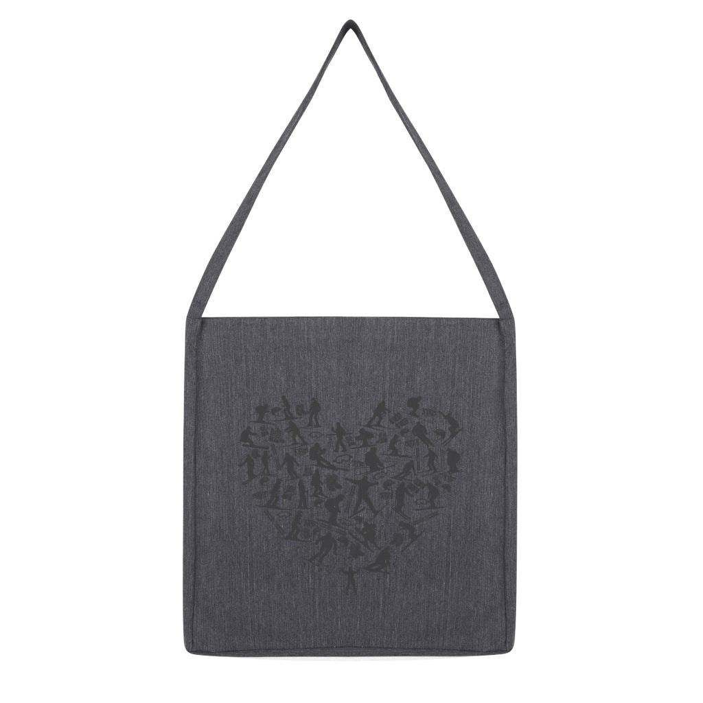 SKIING HEART_Grey Classic Tote Bag Accessories Melange Dark Heather 