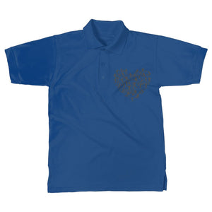 SKIING HEART_Grey Classic Women's Polo Shirt Apparel Royal Blue Unisex S
