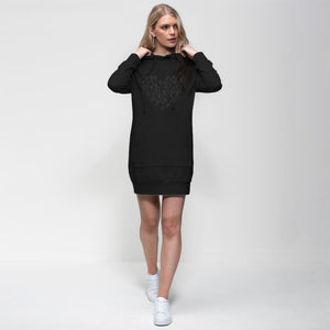 SKIING HEART_Grey Premium Adult Hoodie Dress Apparel Black XS 