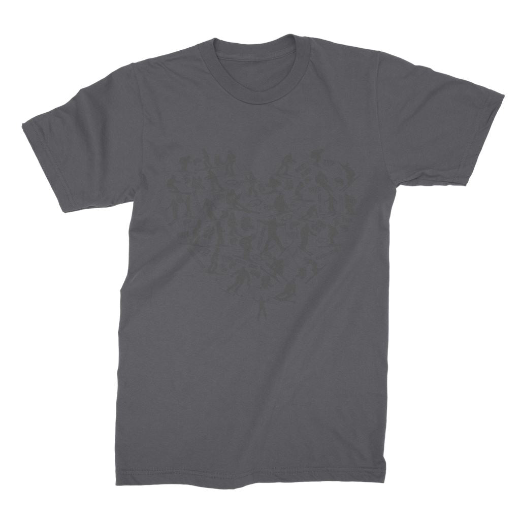 SKIING HEART_Grey Premium Jersey Men's T-Shirt Apparel Dark Grey Male S