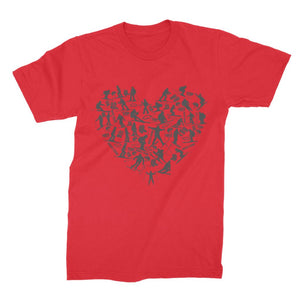 SKIING HEART_Grey Premium Jersey Men's T-Shirt Apparel Red Male S