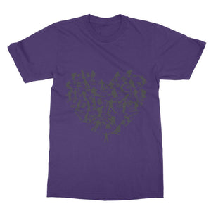SKIING HEART_Grey T-Shirt Dress Apparel Purple Unisex One Size