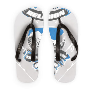 SKIING IS MY RELIGION THE MOUNTAIN IS MY CHURCH Adult Flip Flops Accessories Black Strap S 