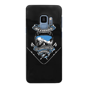 SKIING IS MY RELIGION THE MOUNTAIN IS MY CHURCH Back Printed Black Hard Phone Case Accessories Samsung Galaxy S9 Black 