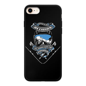 SKIING IS MY RELIGION THE MOUNTAIN IS MY CHURCH Back Printed Black Soft Phone Case Accessories Apple iPhone 7/8 Black Soft Case Black 