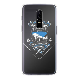 SKIING IS MY RELIGION THE MOUNTAIN IS MY CHURCH Back Printed Transparent Soft Phone Case Accessories OnePlus 6 Soft Case Transparent 