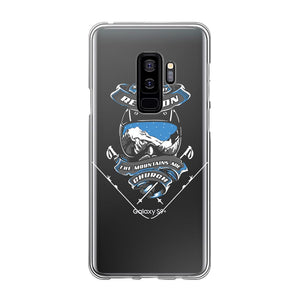 SKIING IS MY RELIGION THE MOUNTAIN IS MY CHURCH Back Printed Transparent Soft Phone Case Accessories Samsung Galaxy S9 Plus Soft Case Transparent 