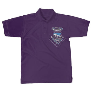 SKIING IS MY RELIGION THE MOUNTAIN IS MY CHURCH Classic Adult Polo Shirt Apparel Purple Unisex S