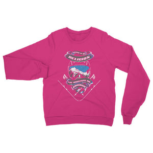SKIING IS MY RELIGION THE MOUNTAIN IS MY CHURCH Classic Adult Sweatshirt Apparel Safety Pink S 