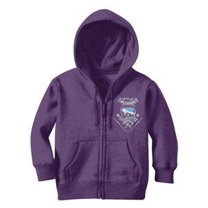 SKIING IS MY RELIGION THE MOUNTAIN IS MY CHURCH Classic Kids Zip Hoodie Apparel Purple 3 to 4 Years 