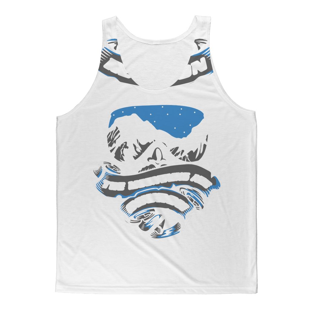 SKIING IS MY RELIGION THE MOUNTAIN IS MY CHURCH Classic Sublimation Adult Tank Top Apparel XS 