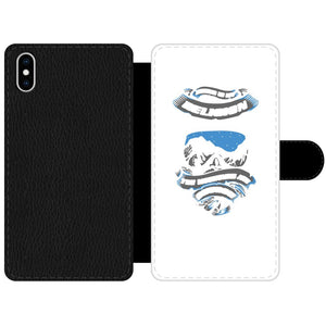SKIING IS MY RELIGION THE MOUNTAIN IS MY CHURCH Front Printed Wallet Cases Accessories Apple iPhone Xs Max Front Printed Wallet Case Black&White 