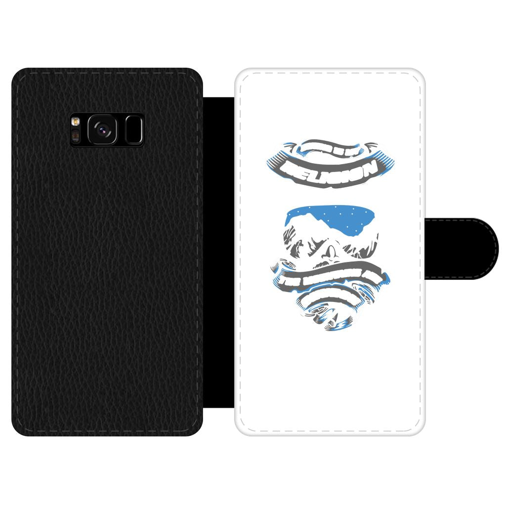 SKIING IS MY RELIGION THE MOUNTAIN IS MY CHURCH Front Printed Wallet Cases Accessories Samsung Galaxy S8 Front Printed Wallet Case Black&White 