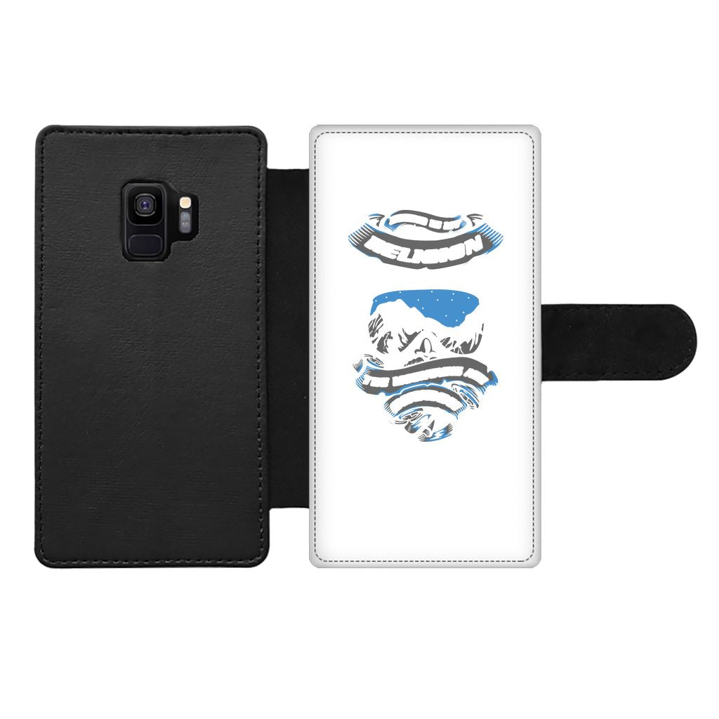 SKIING IS MY RELIGION THE MOUNTAIN IS MY CHURCH Front Printed Wallet Cases Accessories Samsung Galaxy S9 Front Printed Wallet Case Black&White 