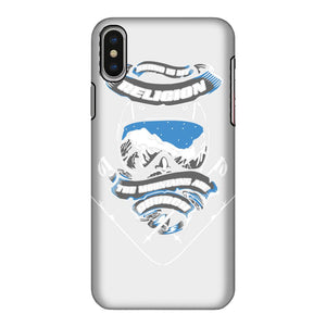 SKIING IS MY RELIGION THE MOUNTAIN IS MY CHURCH Fully Printed Tough Phone Case Accessories Apple iPhone X-Xs Fully Printed Tough Case Black & White 