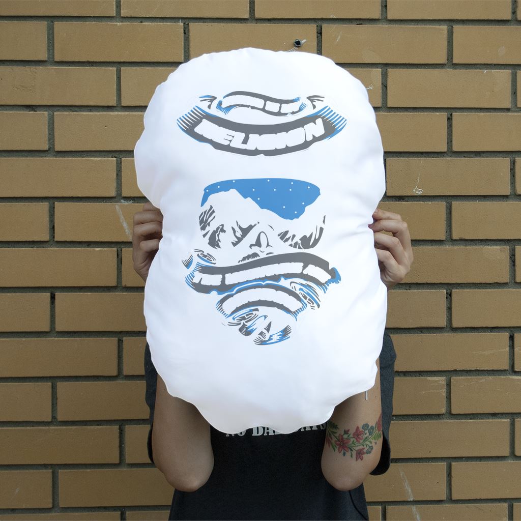 SKIING IS MY RELIGION THE MOUNTAIN IS MY CHURCH Giant Face Cushion Homeware 23.6"x16.5" (60 x 40 cm) 