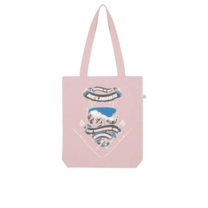 SKIING IS MY RELIGION THE MOUNTAIN IS MY CHURCH Organic Tote Bag Accessories LIGHT PINK Unisex Onesize
