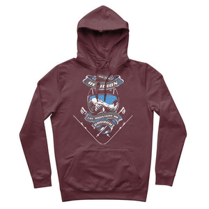 SKIING IS MY RELIGION THE MOUNTAIN IS MY CHURCH Premium Adult Hoodie Apparel Burgundy S 