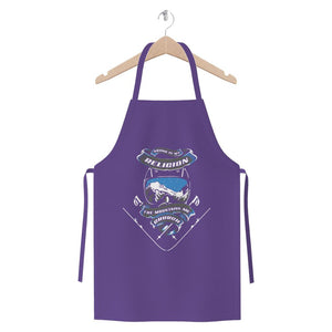 SKIING IS MY RELIGION THE MOUNTAIN IS MY CHURCH Premium Jersey Apron Apparel Purple 
