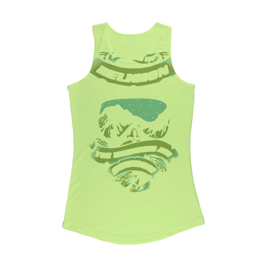 SKIING IS MY RELIGION THE MOUNTAIN IS MY CHURCH Women Performance Tank Top Apparel Electric Green XS 