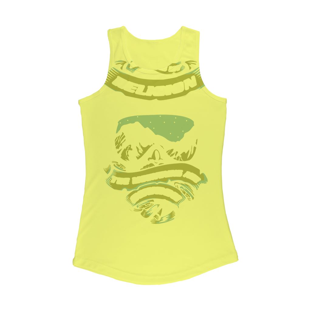 SKIING IS MY RELIGION THE MOUNTAIN IS MY CHURCH Women Performance Tank Top Apparel Electric Yellow XS 