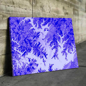 Smith Mountain Lake Art From Space | Regal Purple | Gallery Quality Canvas Wrap - Houseboat Kings